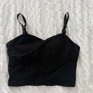Black Strappy Crop Top